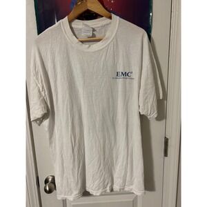 EMC The Enterprise Storage software mens White Graphic T Shirt XL Vintage Tech